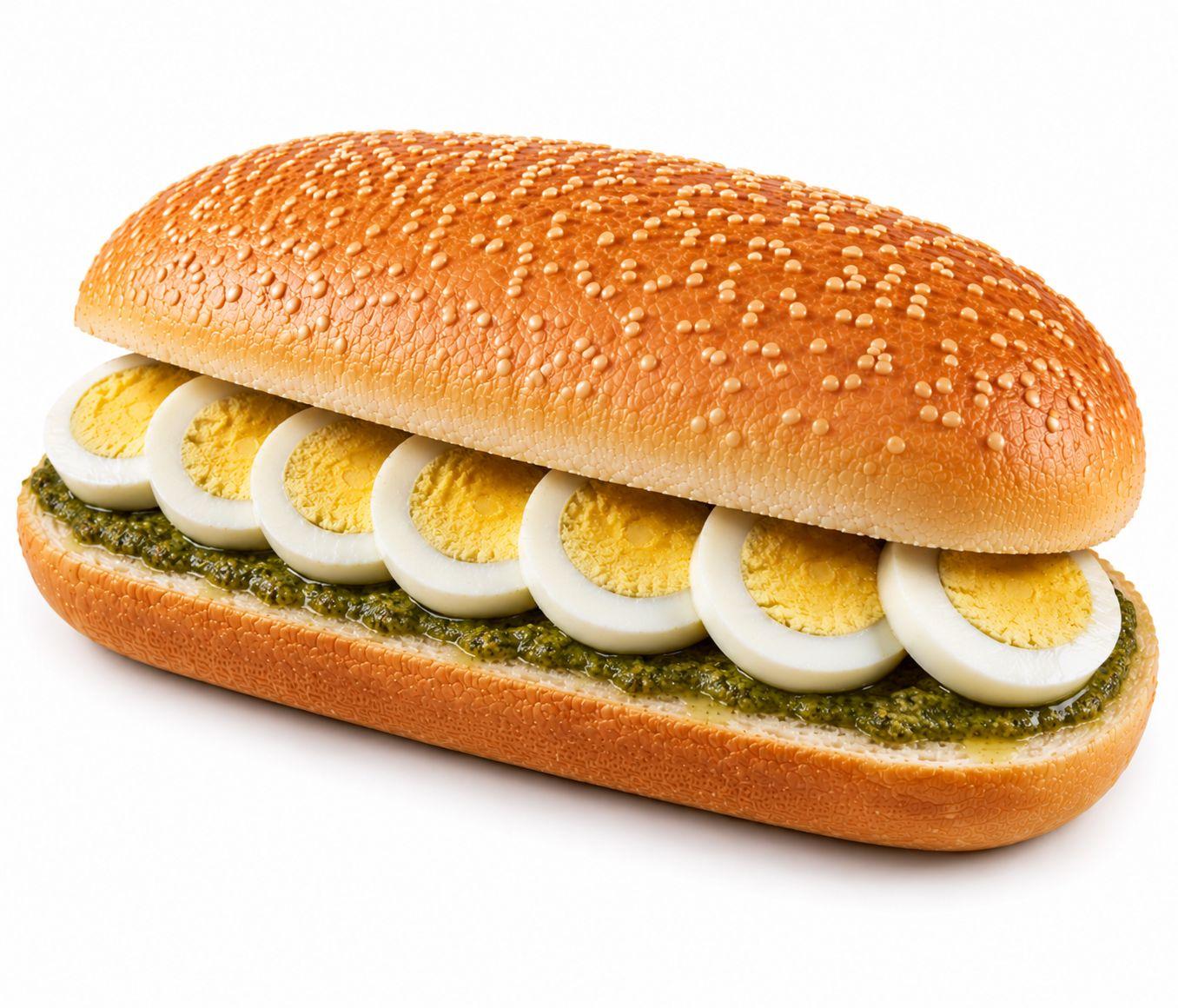 ساندوتش بيض بالبيستو