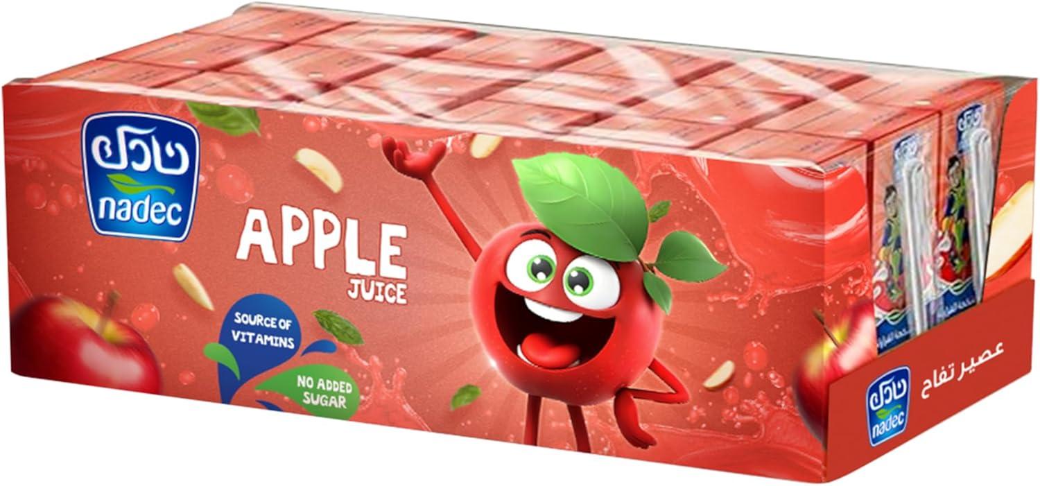 كرتون عصير تفاح نادك 18 عبوه سعة 125 مل