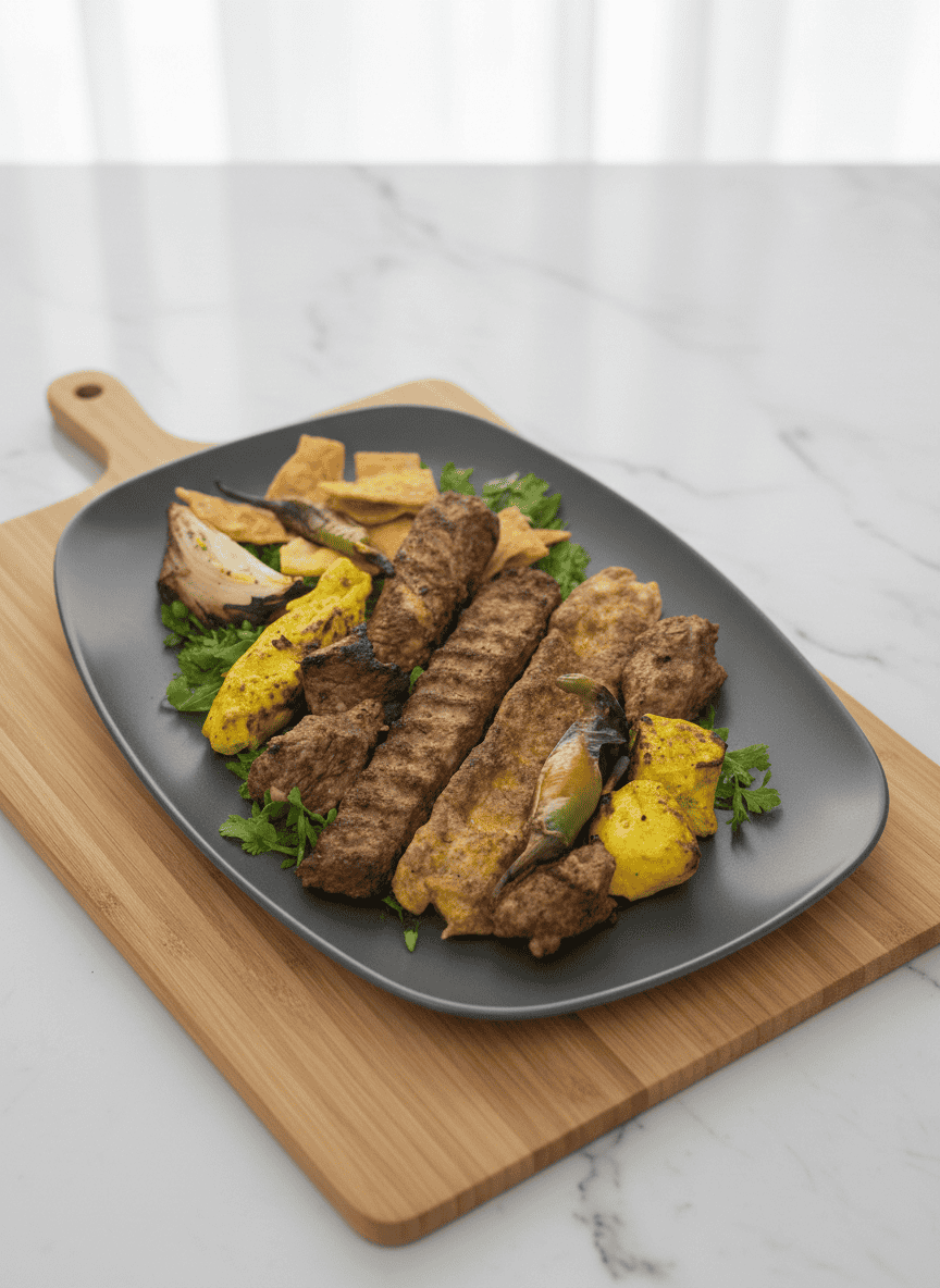 nisf kilu mashawi miks نصف كيلو  مشاوي مكس (دجاج + لحم )