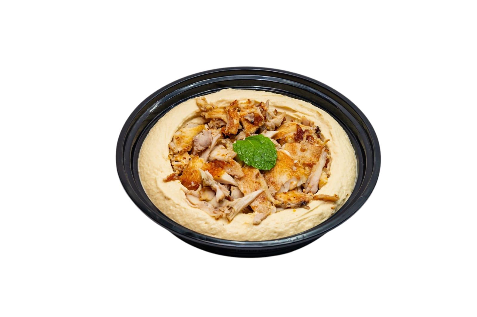 شاورما دجاج بالحمص ( صحن )