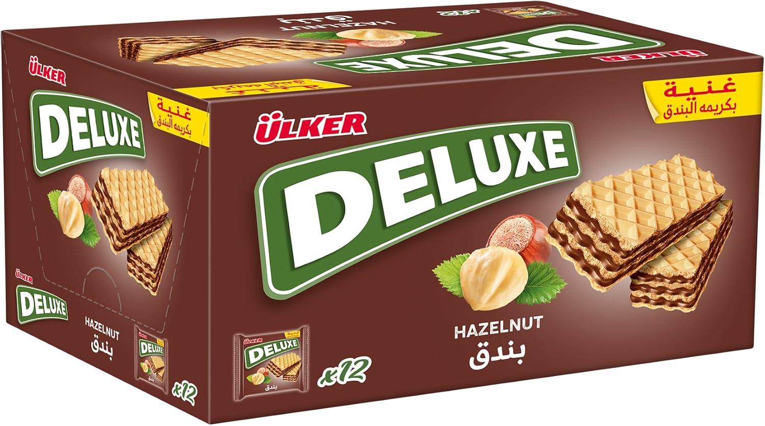 منتج ويفر ديلوكس بالبندق  اولكر 12 حبه