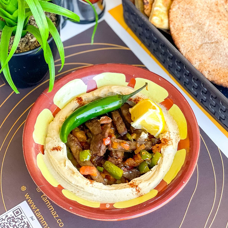 كبدة مع الحمص