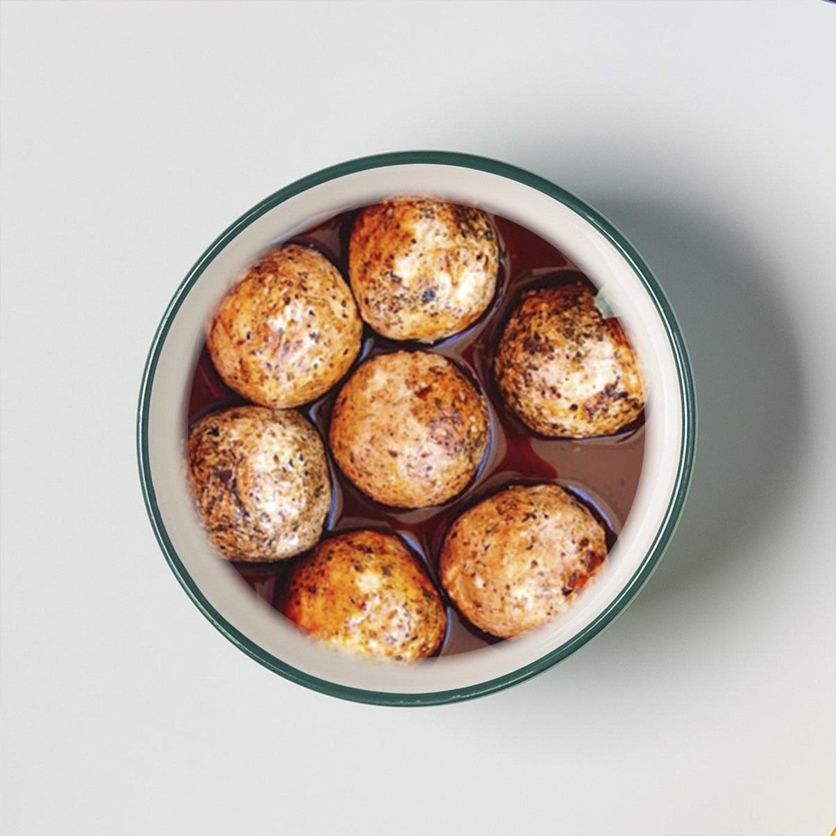 لبنة مكورة بالشطة