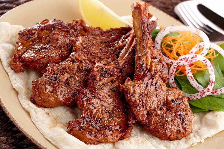 طبق ريش خروف مشوية 4 قطع