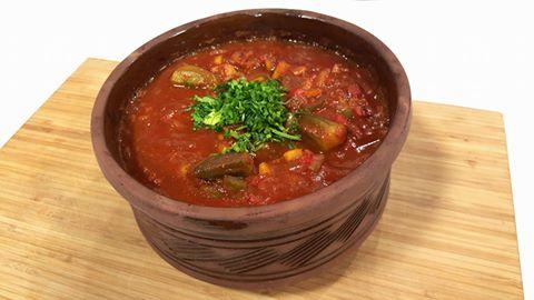 طاجن بامية سادة