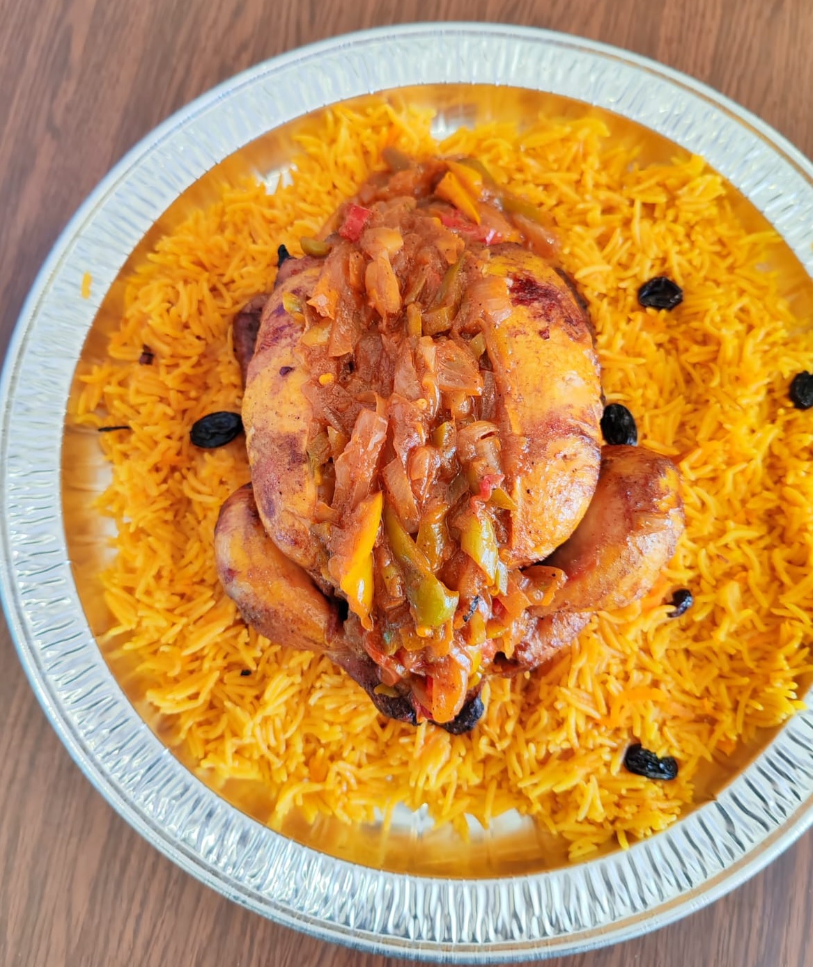 حبة شواية جامبو محشية بالخضار مع نفرين 2 رز