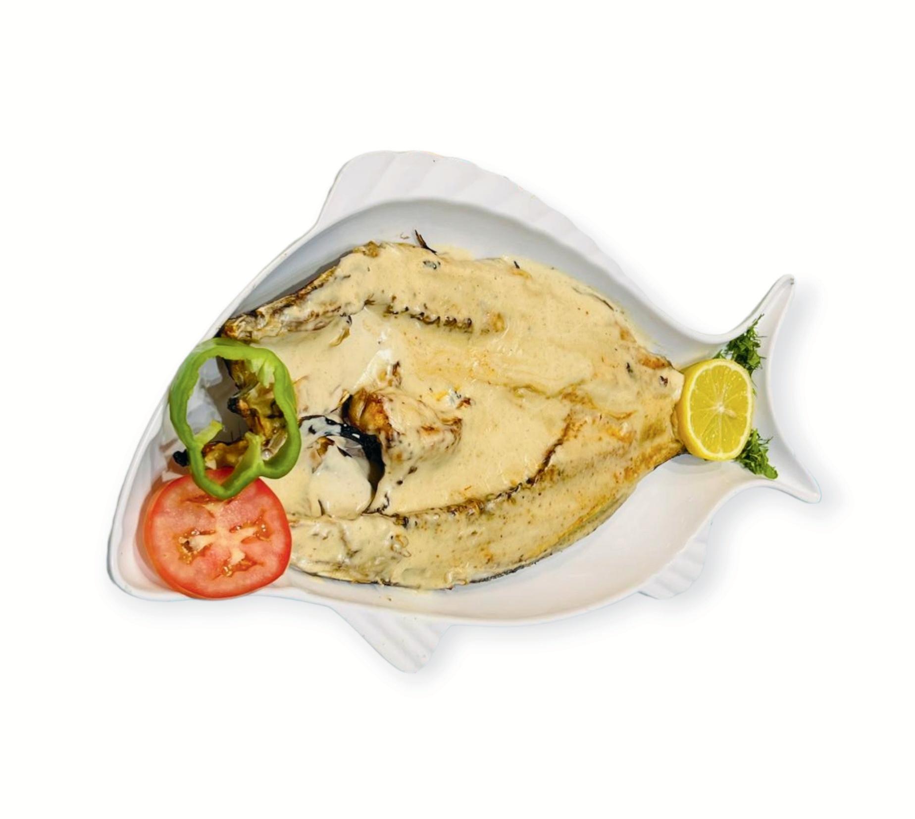 سمك مشوي طحينة