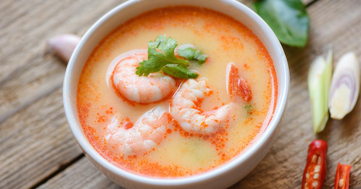 شوربةروبيان كريمة