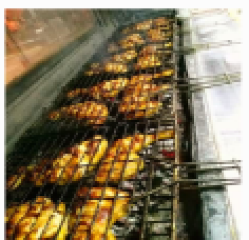 نص دجاج على الفحم