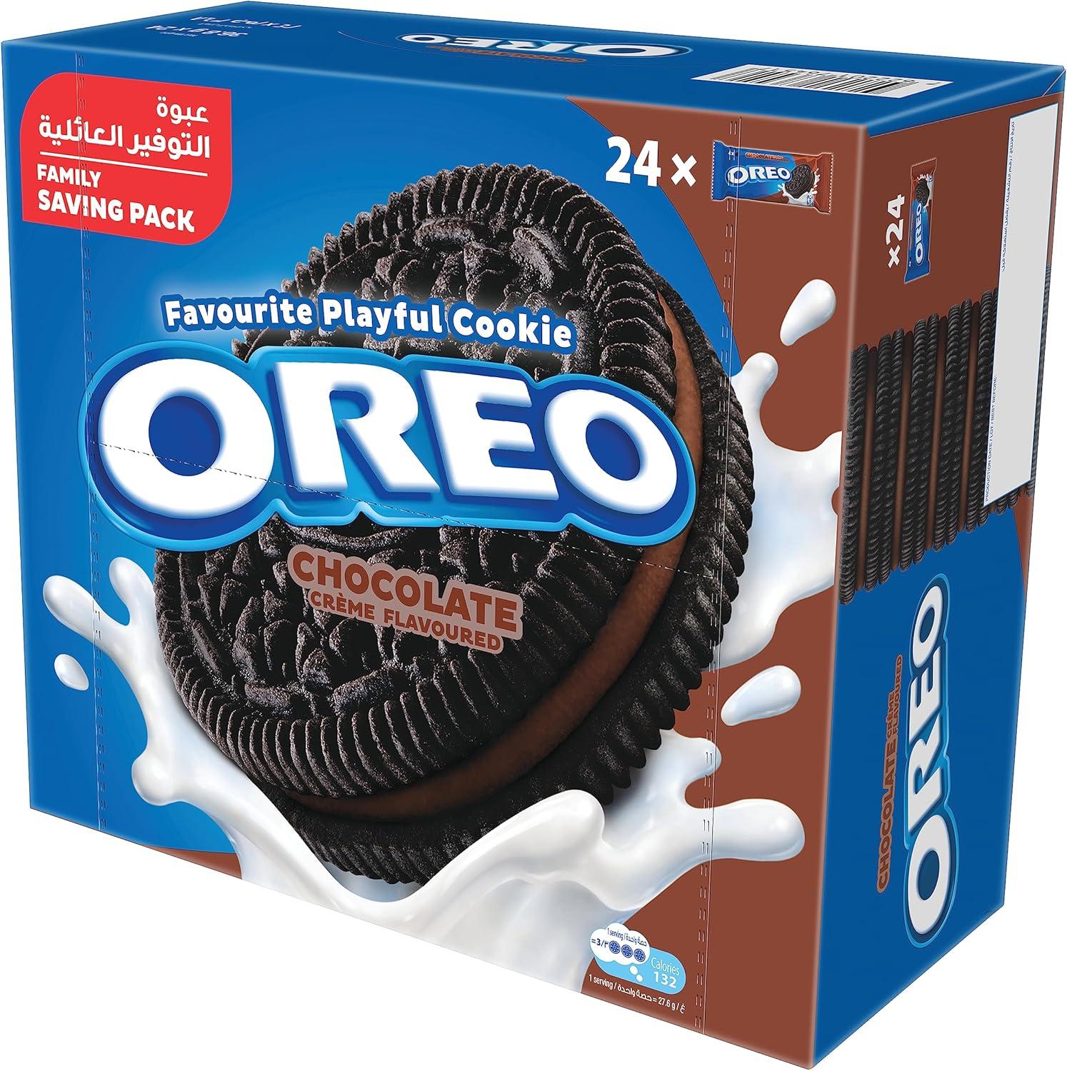 بسكويت أوريو بنكهة الشوكولاتة 24حبه