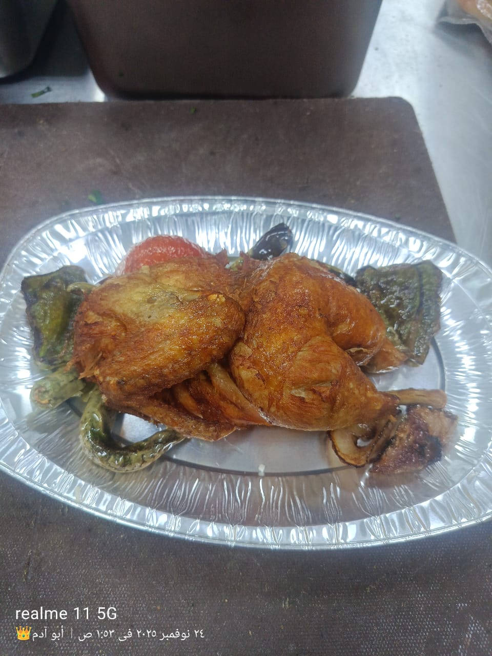 نصف حبة دجاج مقلي بدون رز سادة